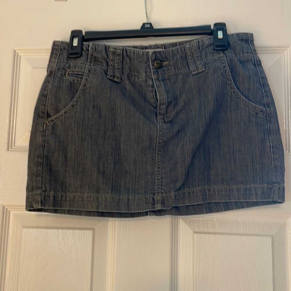 BCBG dark black Jean wash skirt